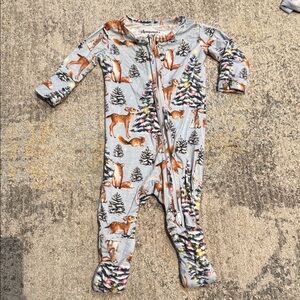 Adorable Woodland Animal Print Kids Footie